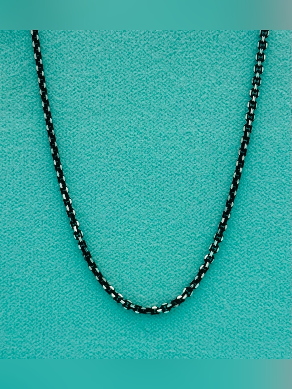 Tiffany & Co. 1.7mm black enamel Sparkler Chain